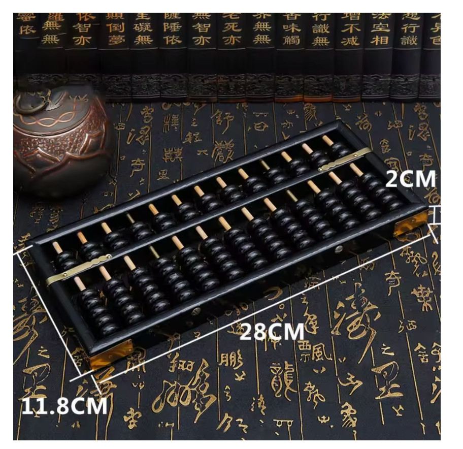 Wooden Abacus Calculator Wood Bead Arithmetic for Adults Kids Counting Tool