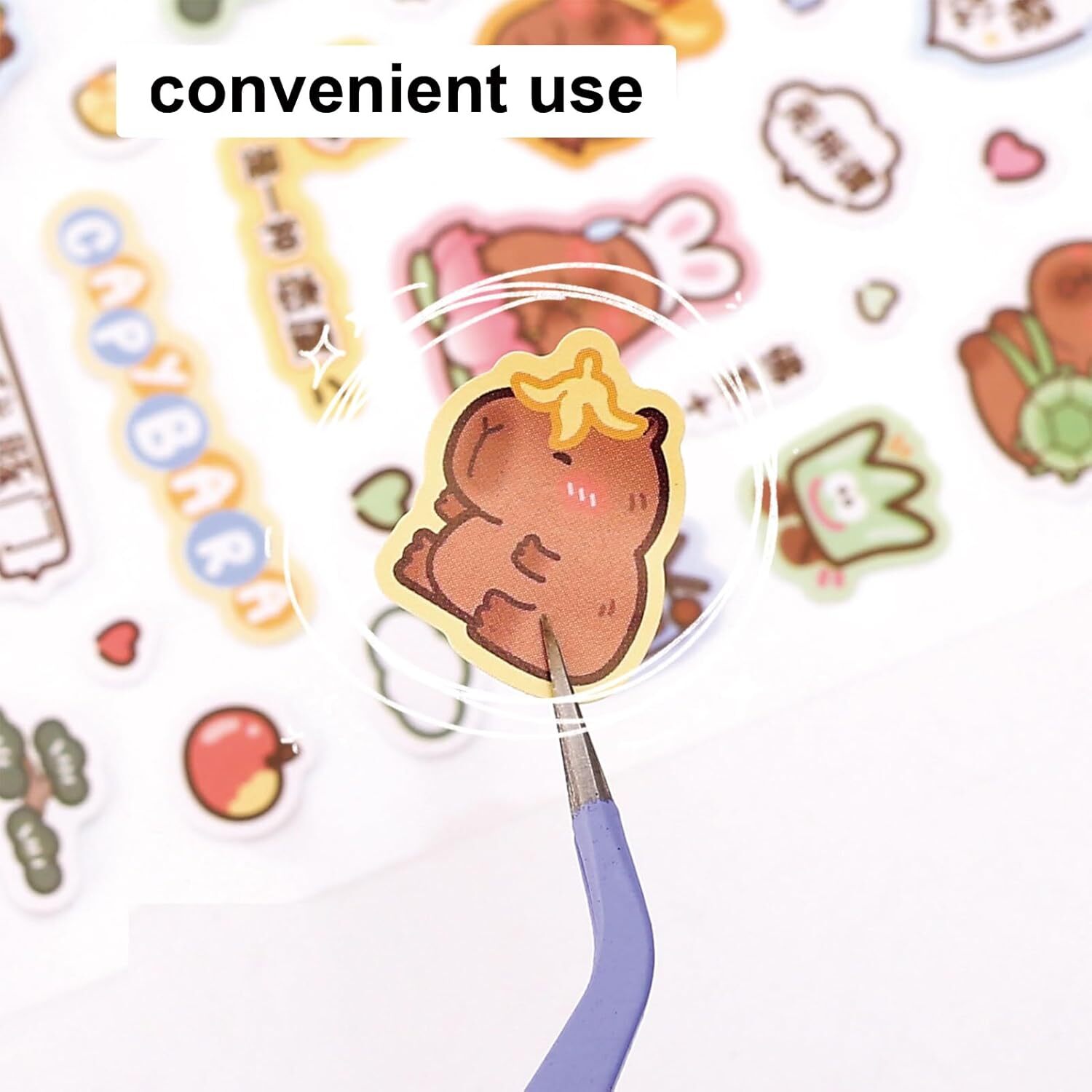 8 Sheets Cute Capybara Stickers for Kids Girls Kawaii Capybara Stickers