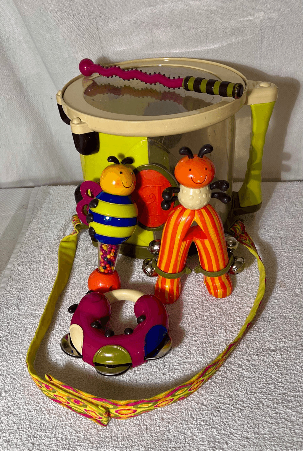 Just B Parum Pum Pum Drum Musical Instruments Set Bugs Play Toddler Kids Toys