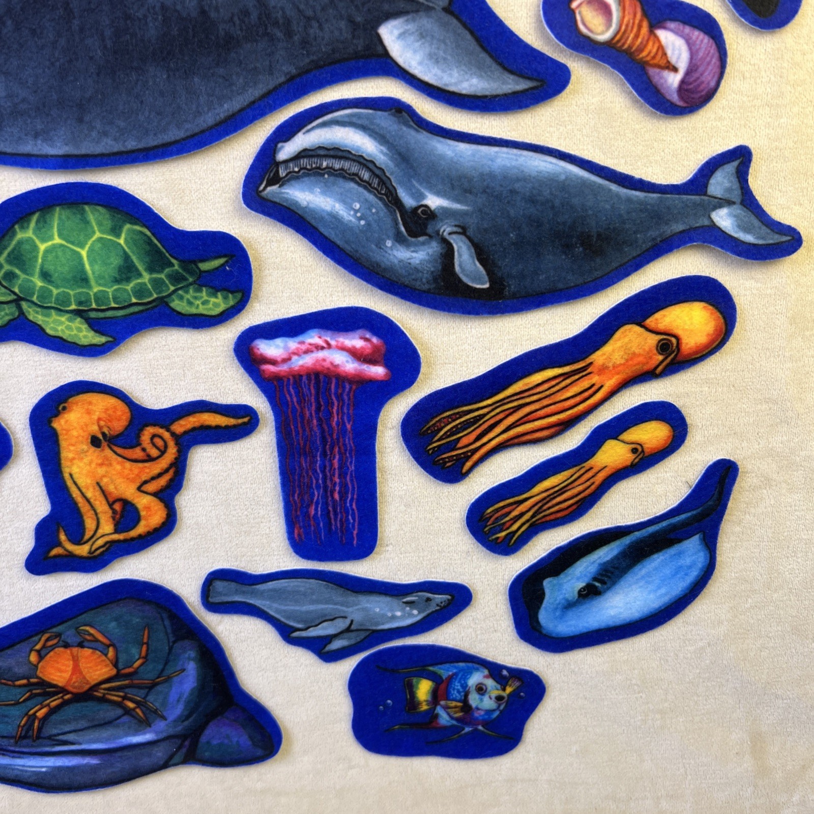 Little Folk Visuals Pre-Cut Felt Sea Life 36 Pieces Flannel Board School VBS Kid