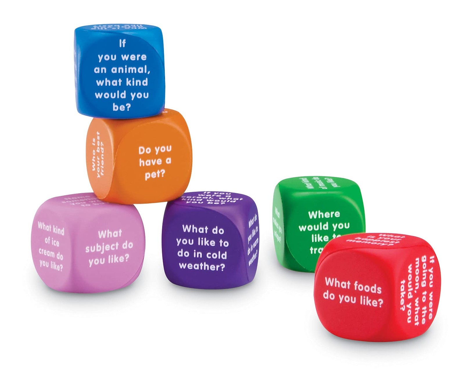 Learning Resources Conversation Cubes, Social Dice, Autism Therapy, Ice Breaker