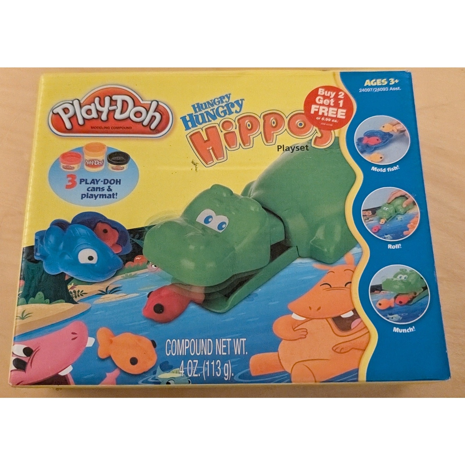 NIB Hungry Hungry Hippos Playdoh Set