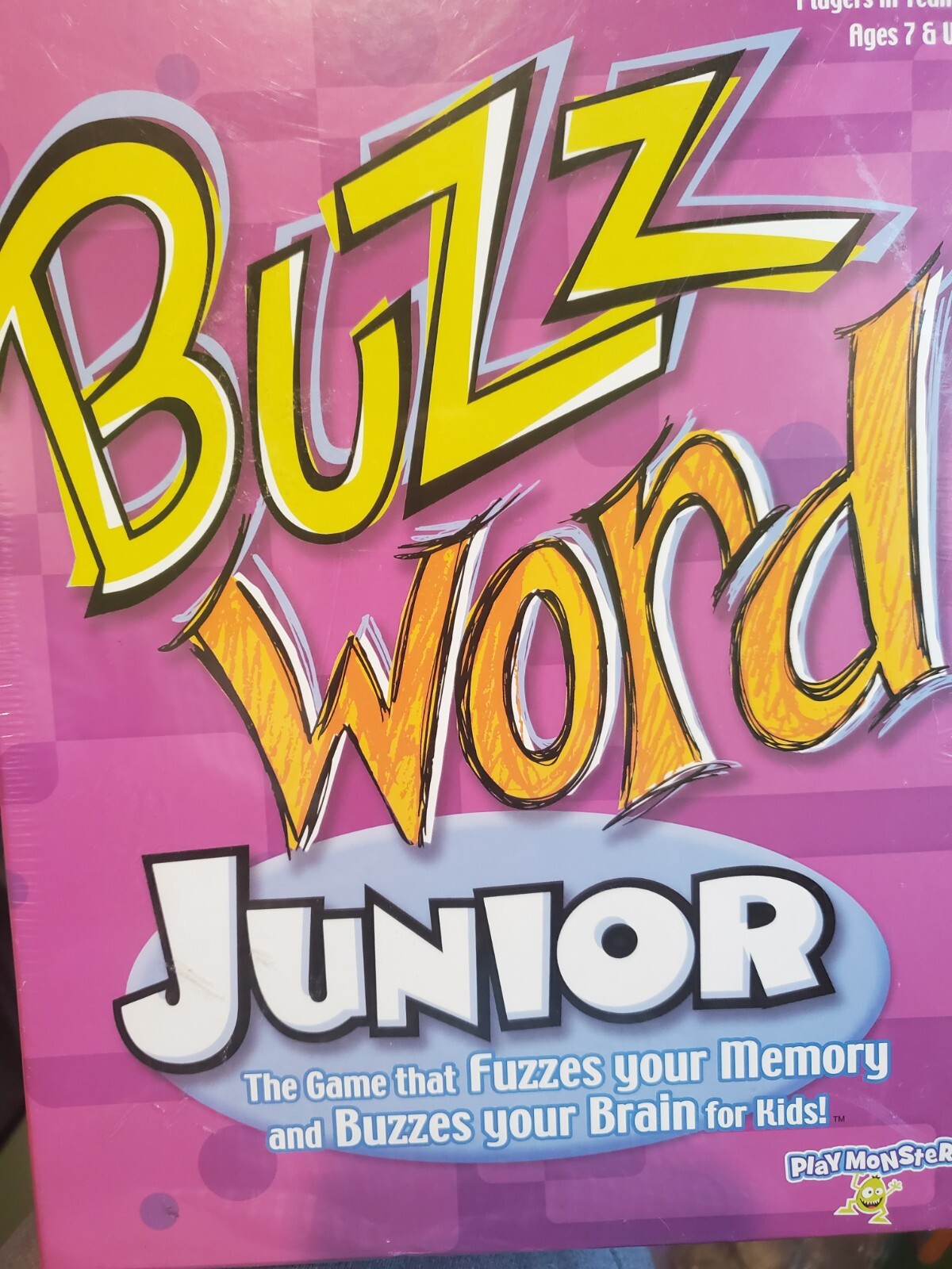 Buzz Word Junior Board Family Fun Game Memory NIB Sealed