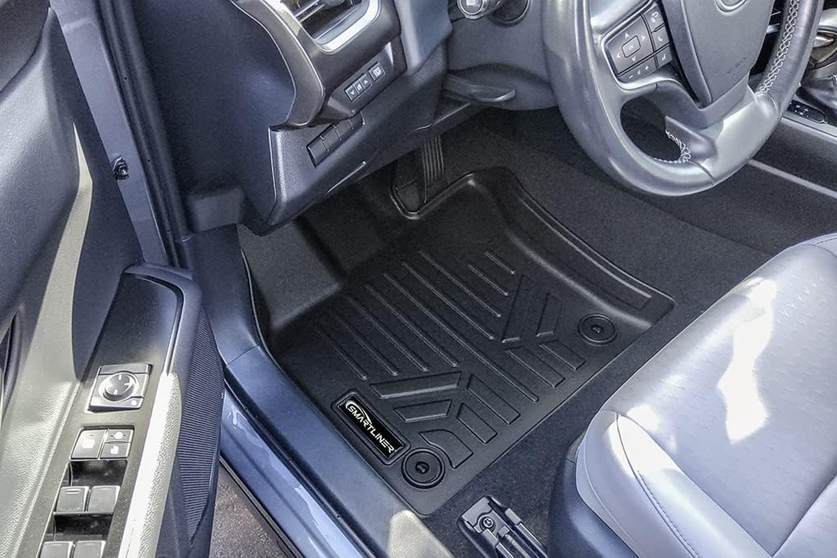 Custom Fit All Weather Black 2 Row Floor Mats and Cargo Liner Set Compatible wit