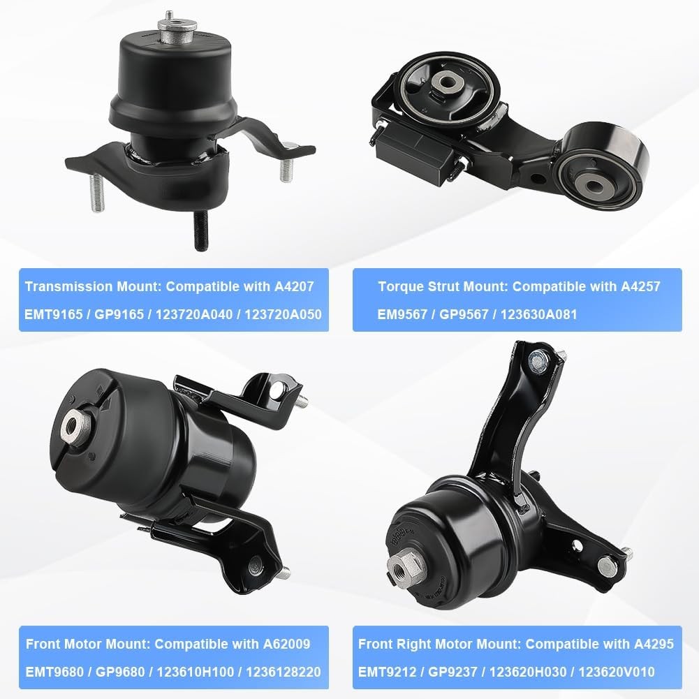 JDMON Engine Motor Mount Kit 4Pcs Toyota Sienna 2004-2006 3.3L 2WD