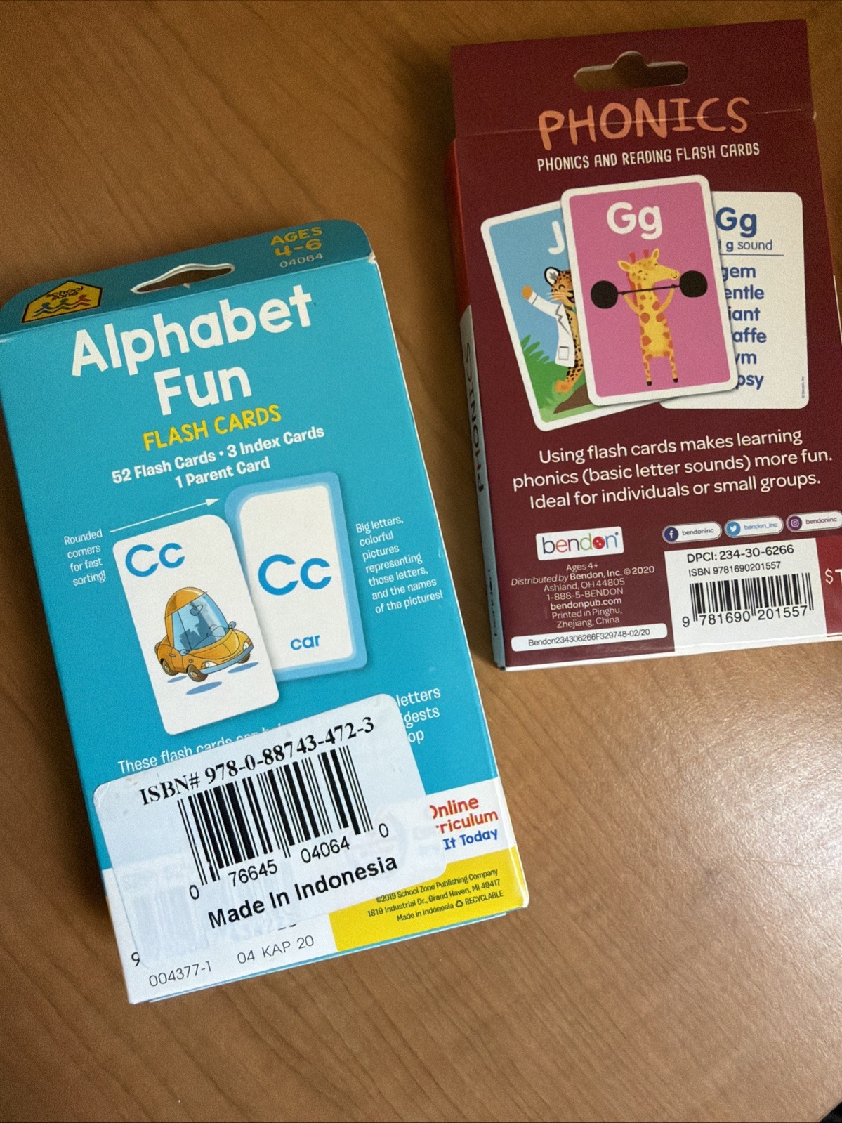 52 Alphabet Fun Flash Cards + 36 flash cards PHONICS short i + Go fish card game
