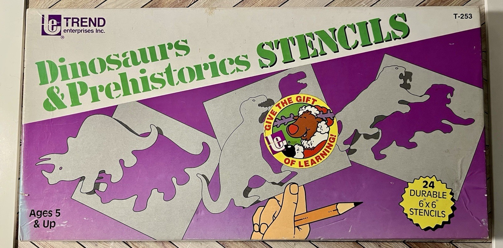 Dinosaurs & Prehistorics Stencils Trend Enterprises 1986 Complete