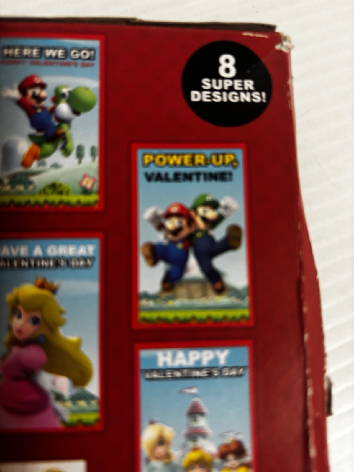 Super Mario Valentines 24 Cards + 24 Cherry POW Scented Tattoos Paper Magic 2021