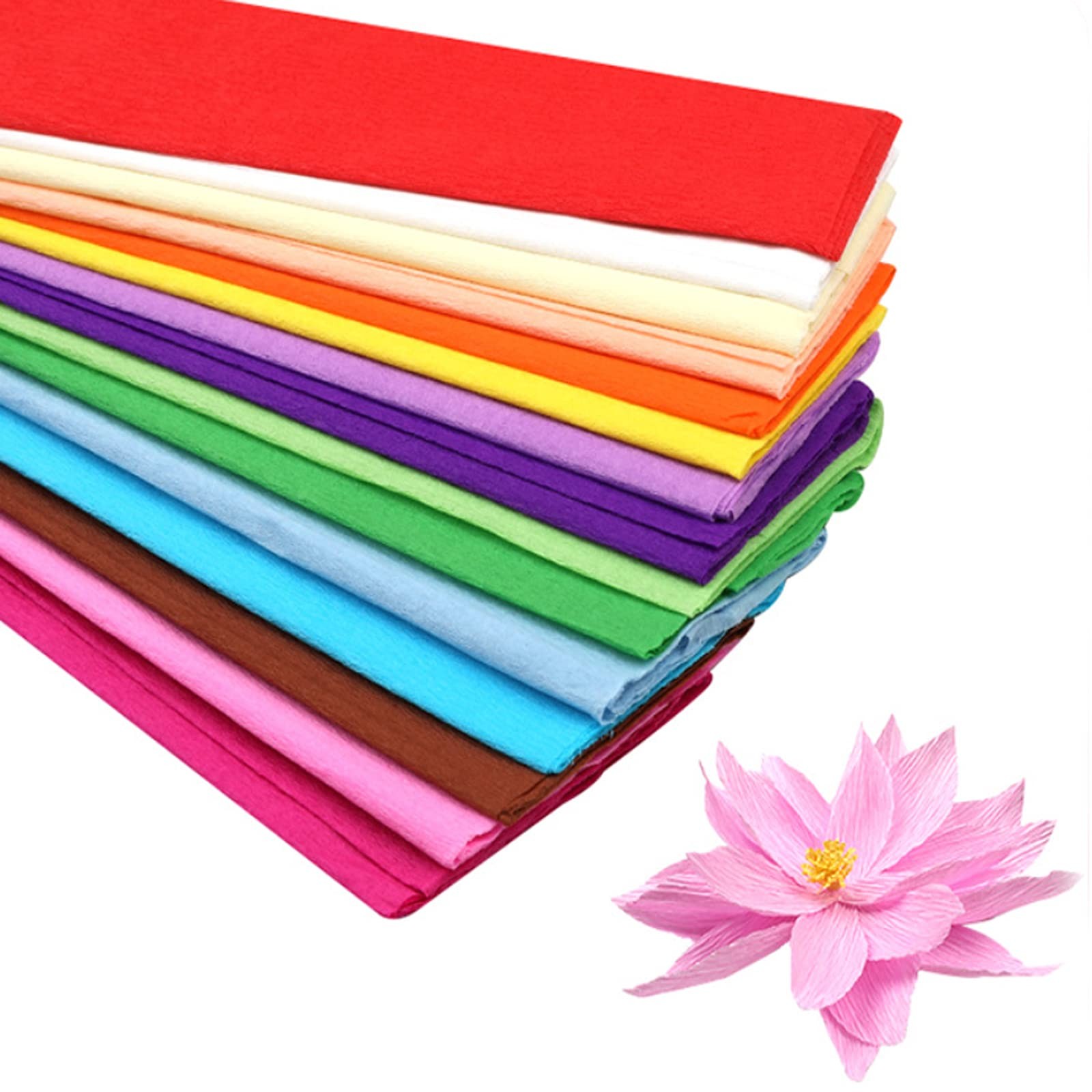 Premium Crepe Paper Party Streamers 21 Assorted Colors, Large 20 multicolor