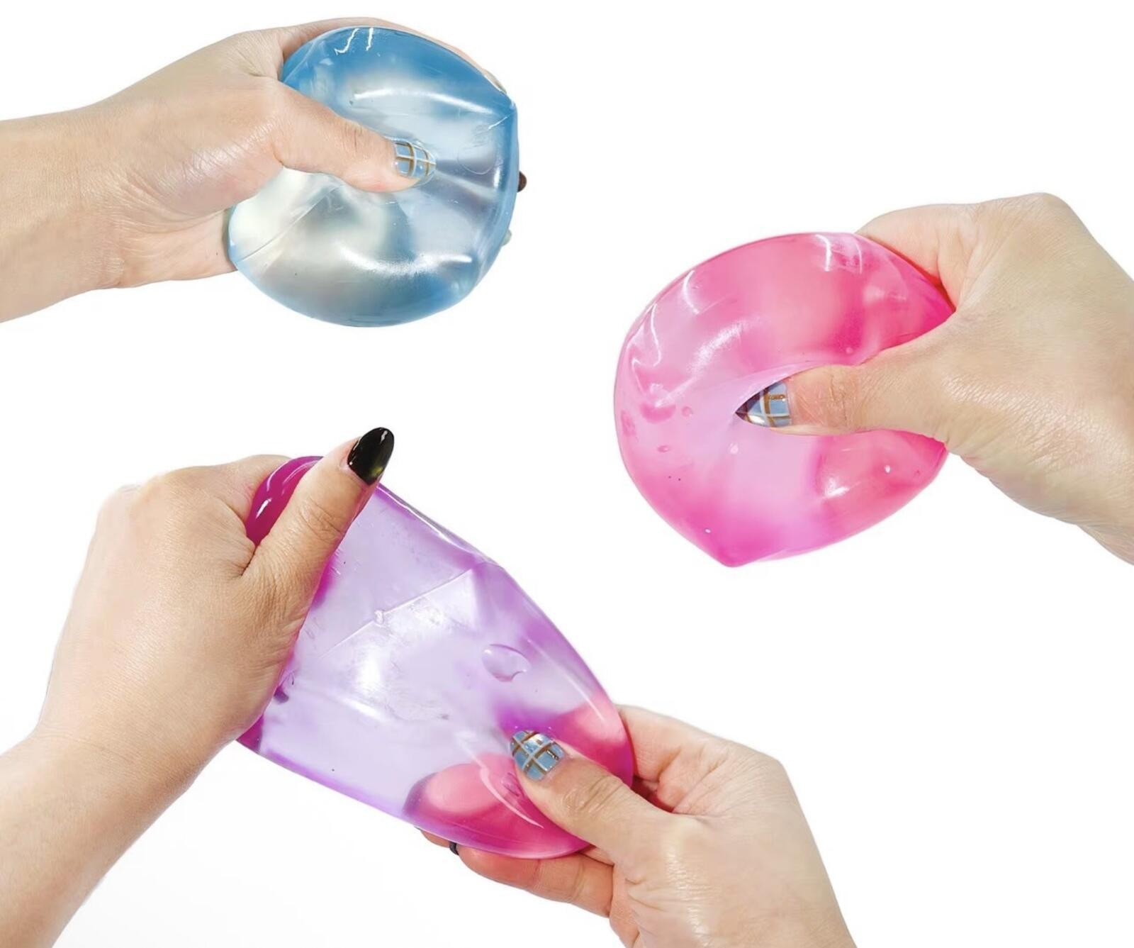 Super Solid Squish Cube Squeeze Ball Sensory Toy Pink 3+ Years