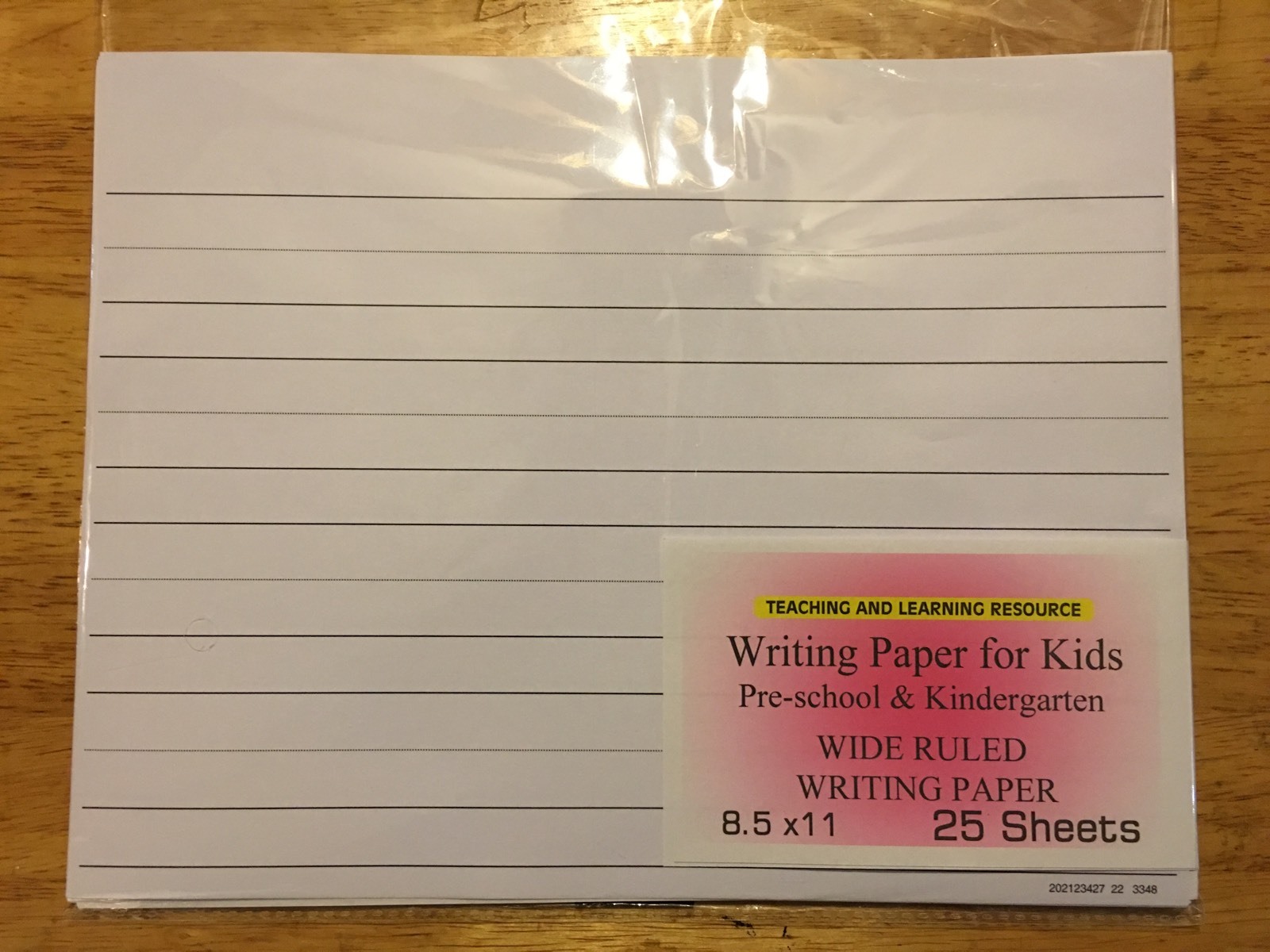 Writing Paper for Kids – Wide Ruled Writing Paper – 11X 8.5 in, 20 lb, 25 sheets