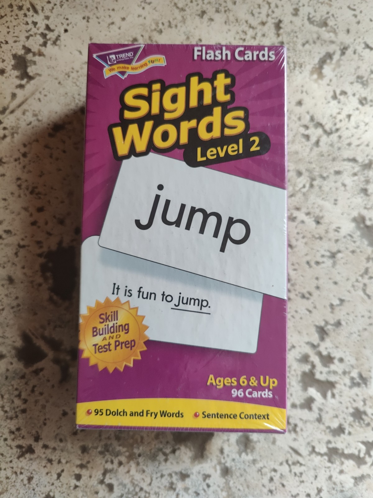 New Sight Words Flash Cards Level 2 Ages 6 & Up 95 Fun Learning Sealed Box
