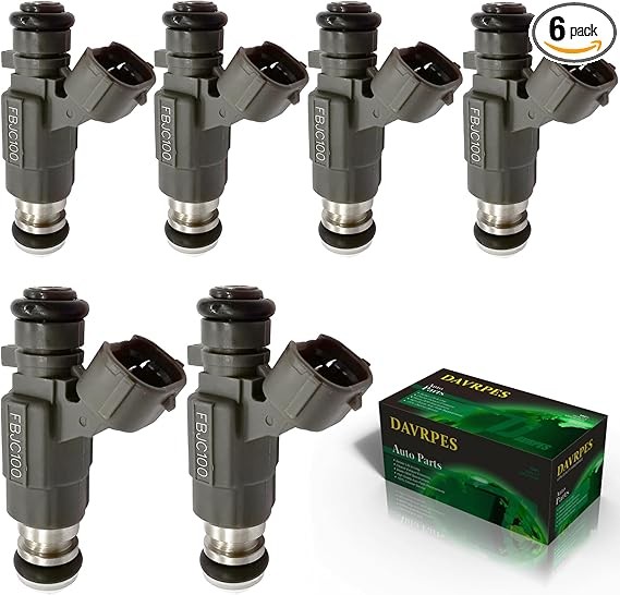 6Pcs FBJC100 FJ828 Fuel Injectors 4 Holes Fuel Spray Nozzle For Infiniti 03-04