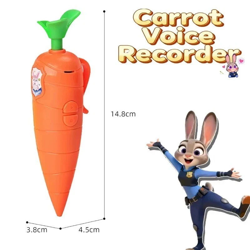 Mini Voice Recorder Pen Carrot Design 60 Second Recording Toy Gift