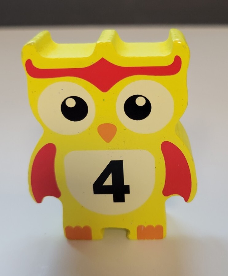Discovery Toys Stacking Owl Balancing Game Replacement Wood Block Yellow #4 ONLY