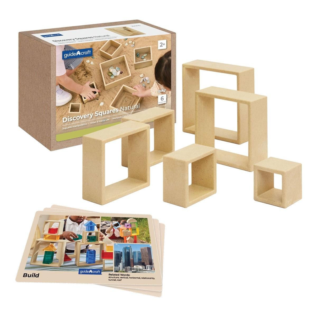 Kaplan Early Learning Discovery Squares – Natural – 6 Pieces