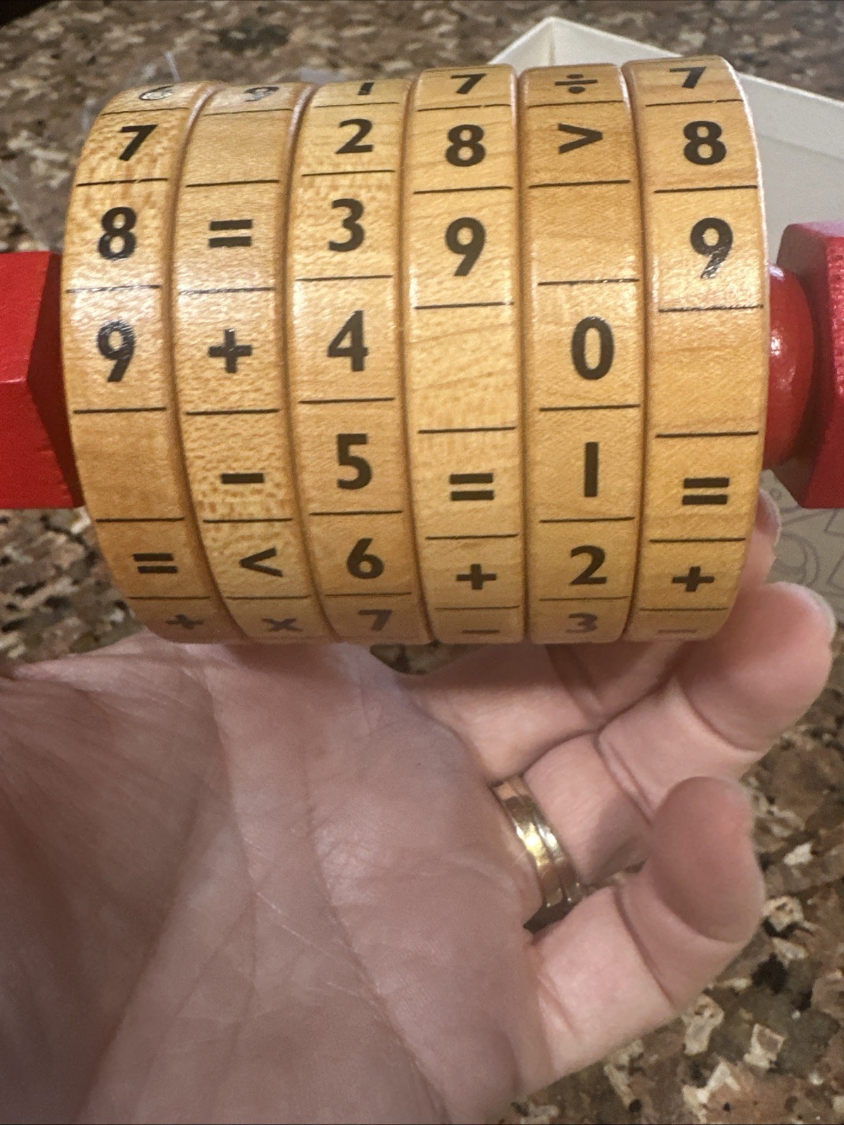 Putnam Learning Tool Wood Math American Numbers Wheel Vintage Box Included
