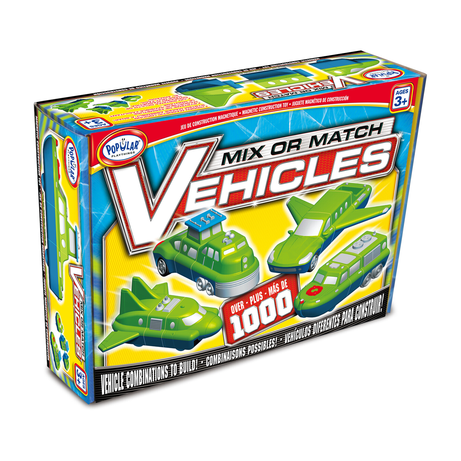 New – Popular Playthings Magnetic Mix or Match Vehicles: Set #1 – Ages 3+