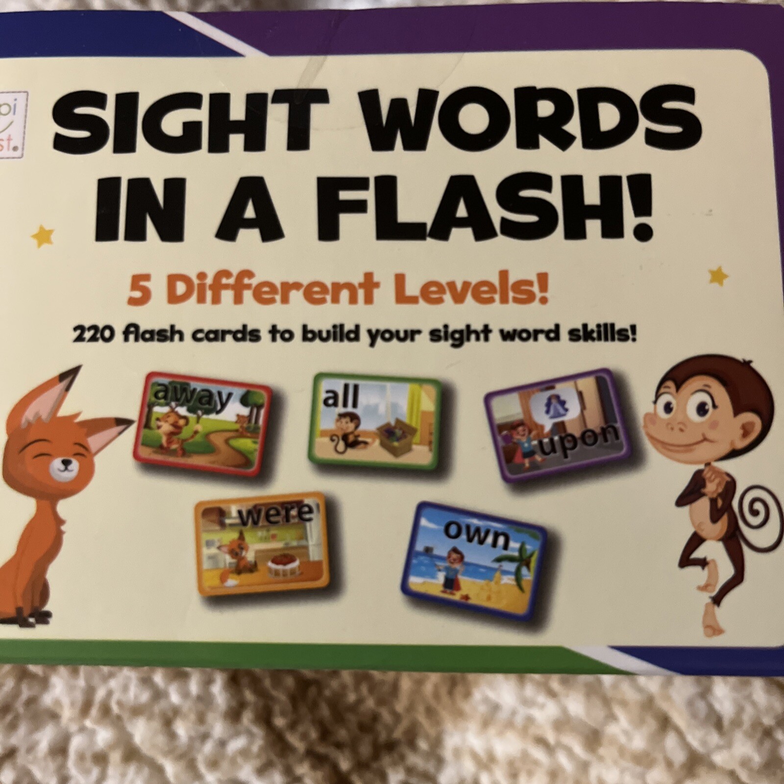 SpringFlower Sight Words Flash Cards with PicturesMotions&Sentences 220 Dolch…