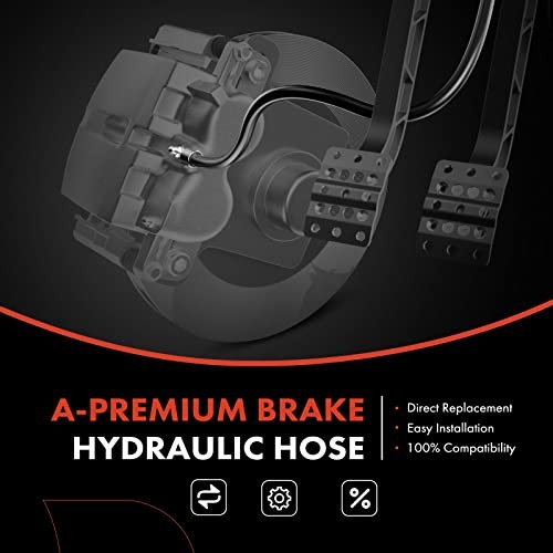 Front Driver or Passenger Side Brake Hydraulic Hose Compatible with Mercedes