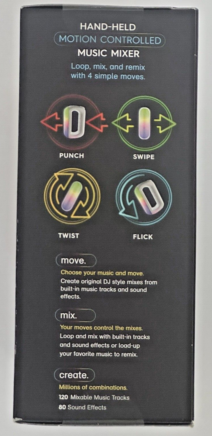 New RUKUSfx Motion Controlled Music Mixer 120 Tracks 80 Sound Effects Just Play
