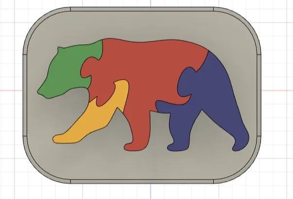 Bear Shape Puzzle for Kids – Motor Skills Development and Shape Orientation –