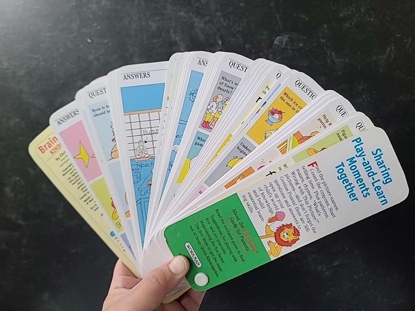 Brain Quest Ages 5-6 Kindergarten Set of Cards 300 Questions Answers 3rd Edition