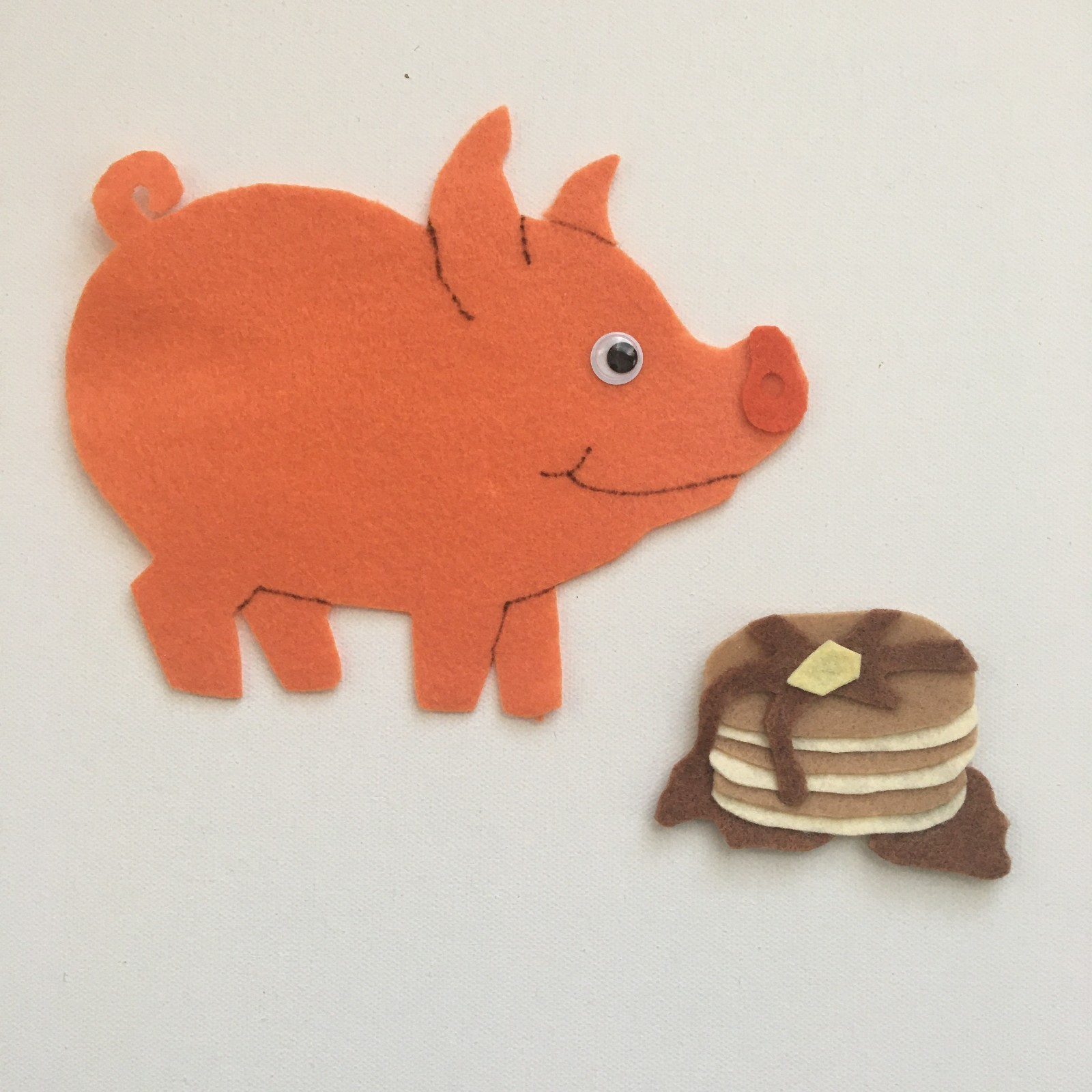 Pig and Pancake Felt Game – A Color Recognition Activity