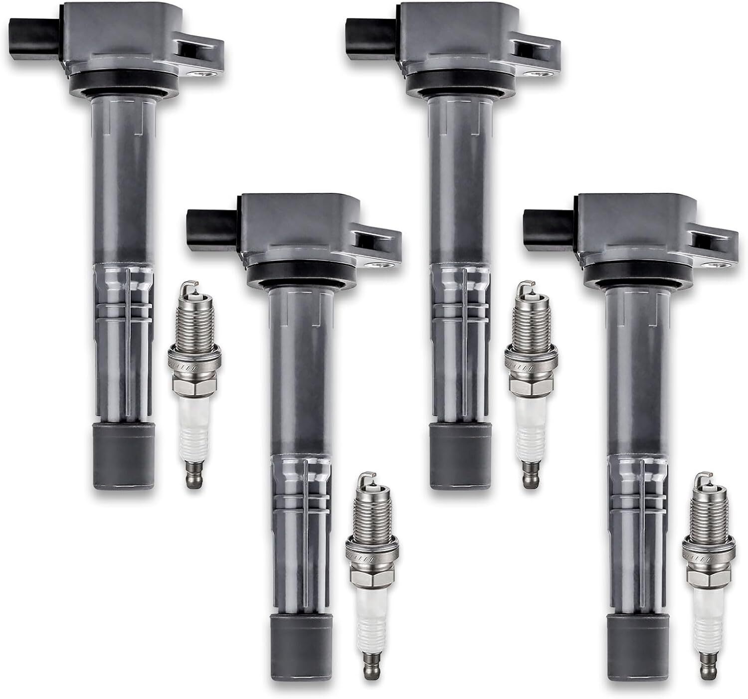 Set of 4 Ignition Coil Pack Spark Plugs Replacement for Honda Accord CRV Civic