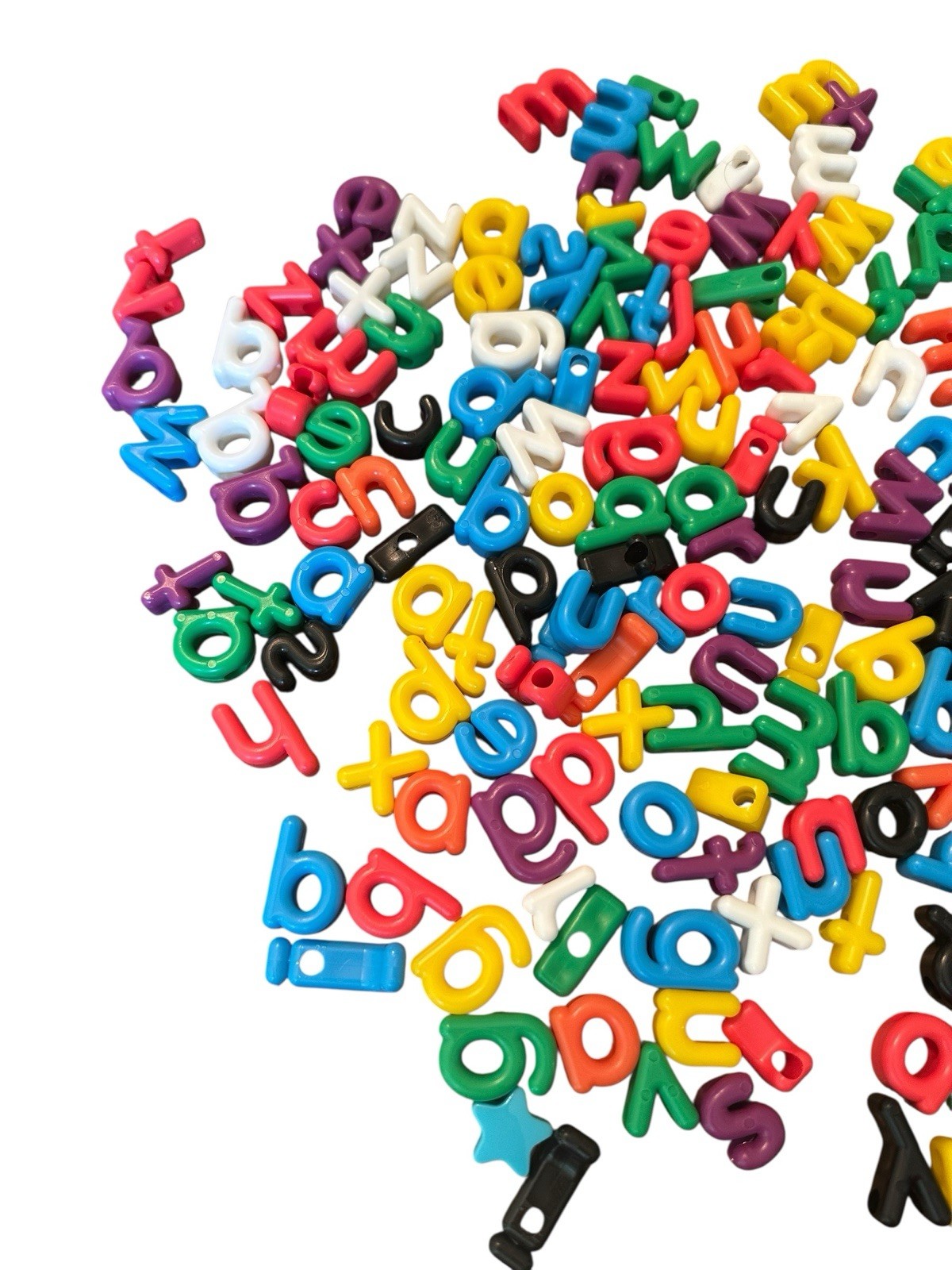 Roylco Kids Children Manuscript Lacing Letter Beads 177 Pieces Homeschooling