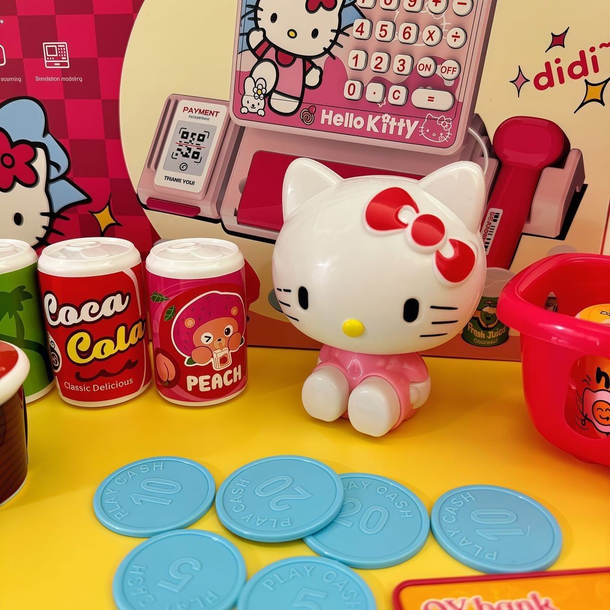 Hello Kitty Coin Counter Change Money Cash Counting Machine Bank Kids Toy sound