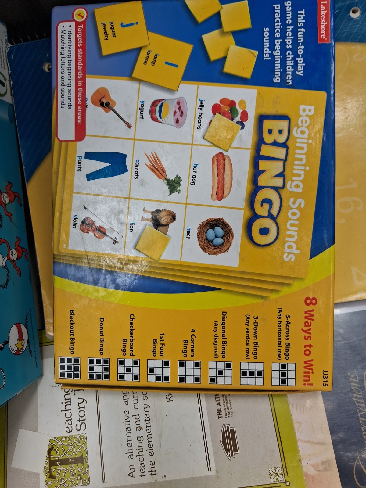 Lakeshore Beginning Sounds Bingo JJ315 Ages 4-7 Multicolor Kids Reading Letters
