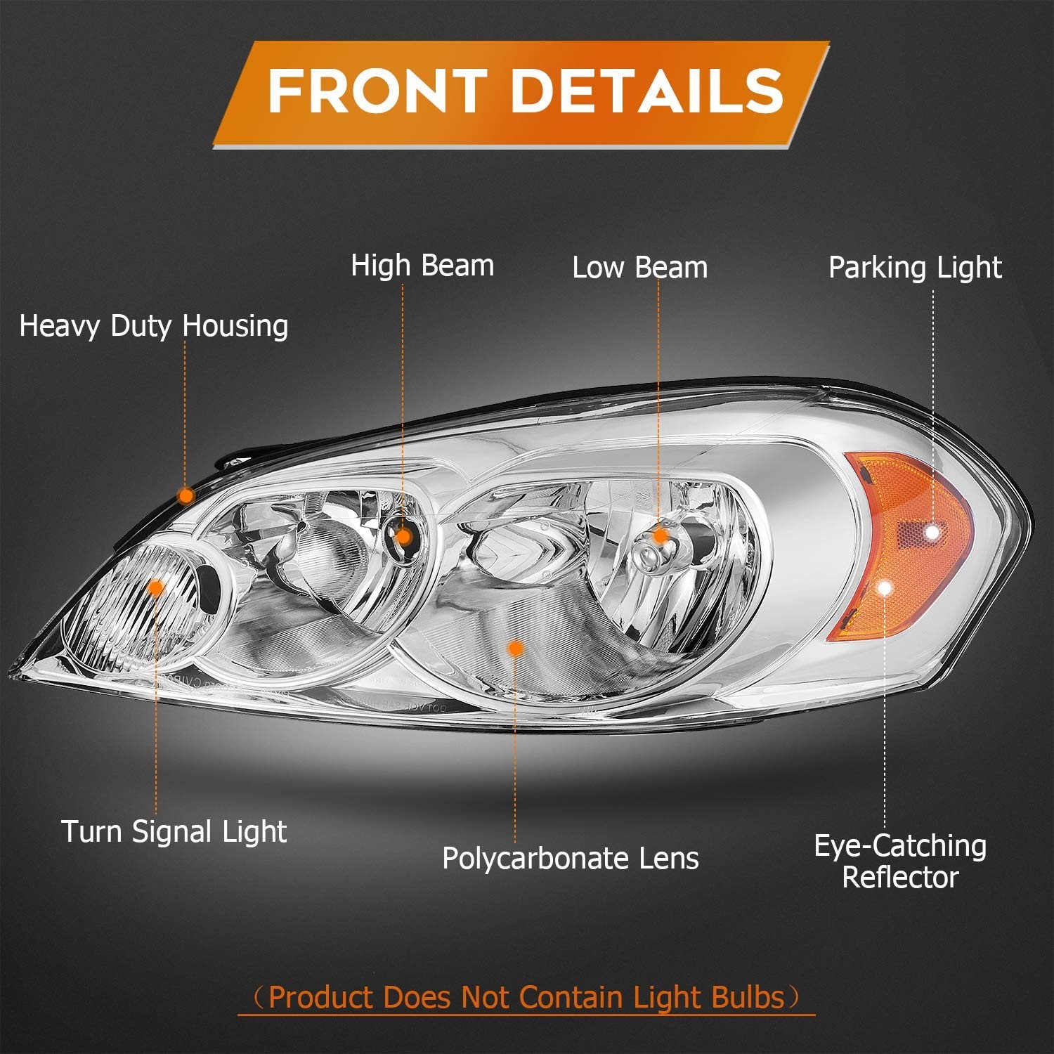 Headlight Assembly For Chevy Impala 2006-2013 For Chevy Impala Limited 2014-2…