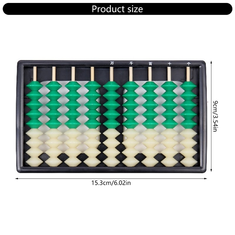Portable ABS Abacus Math Education Calculator Professional 9-Digit ABS Abacus