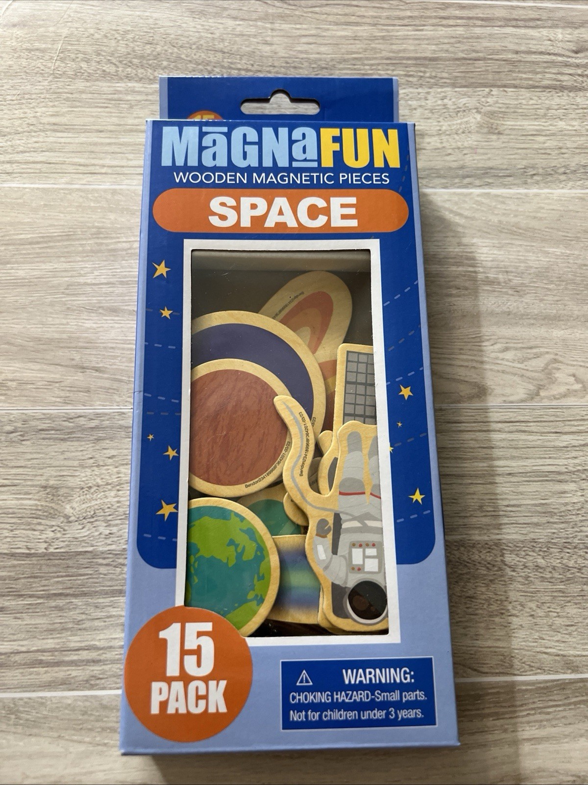 Bendon MagnaFun Space Wooden Magnetic Pieces 15 Pack Educational Toy New
