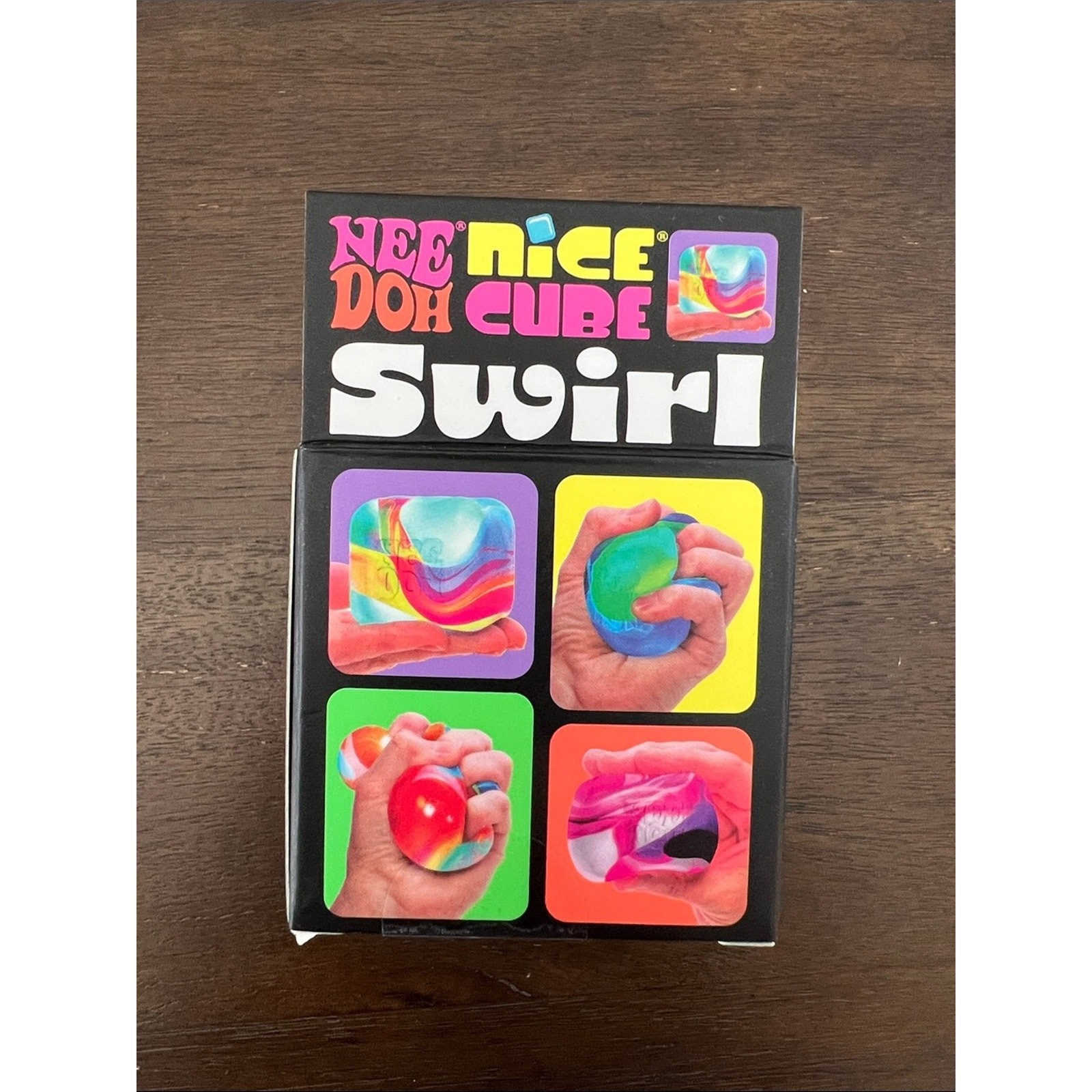 NeeDoh Nice Cube Swirl – Super Solid Squish Sensory Fidget Toy – NIB!