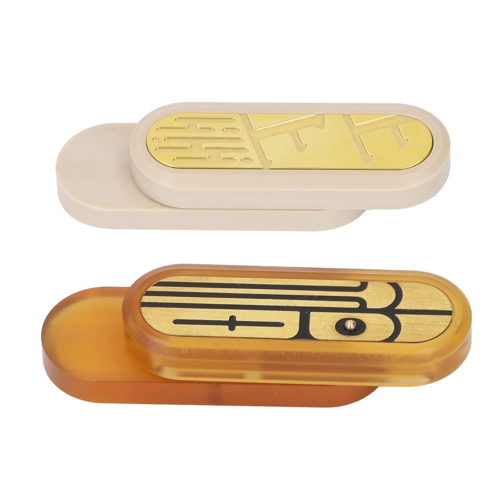 Mechanical Push Slider Magnetic Push Card Metal Decompression Fingertip Slider