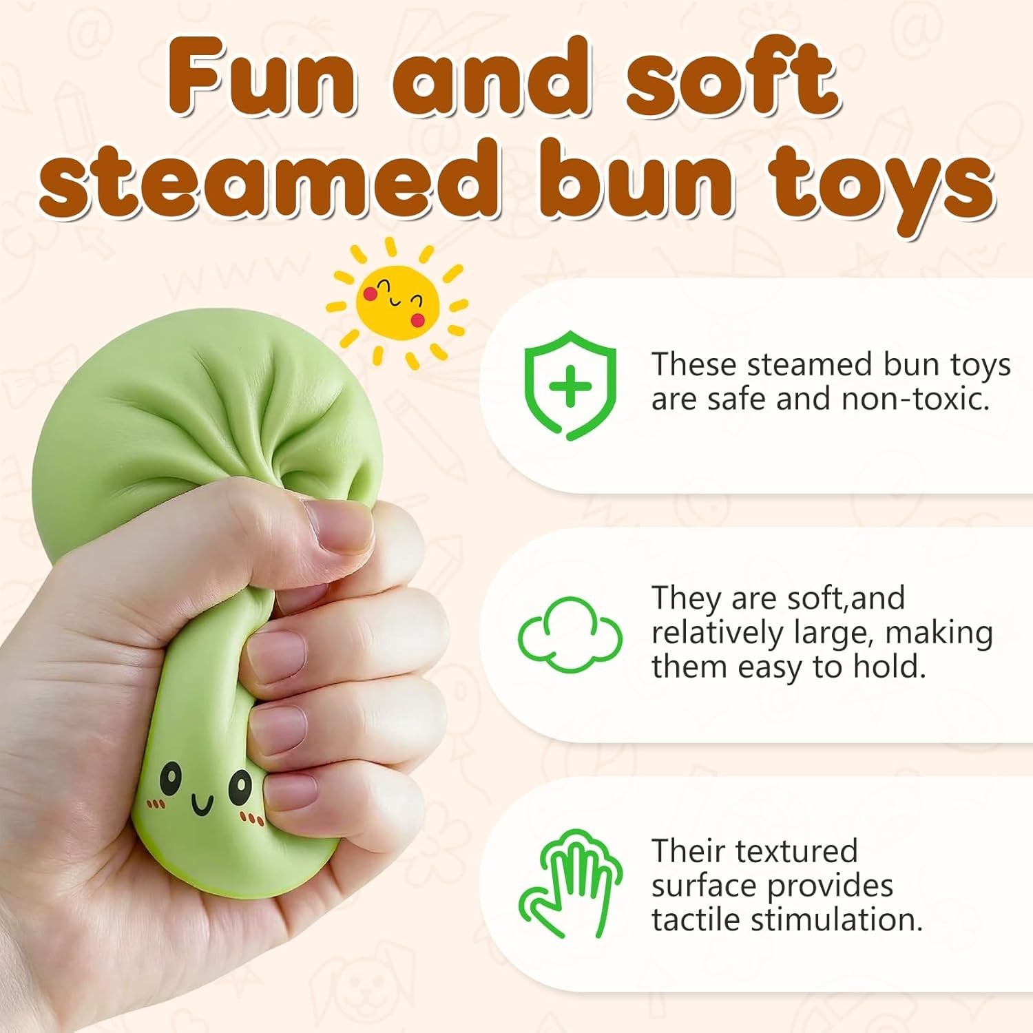Dumpling Squishy Mystery Blind Pack – Soft Bun Stress Toy Random Surprise