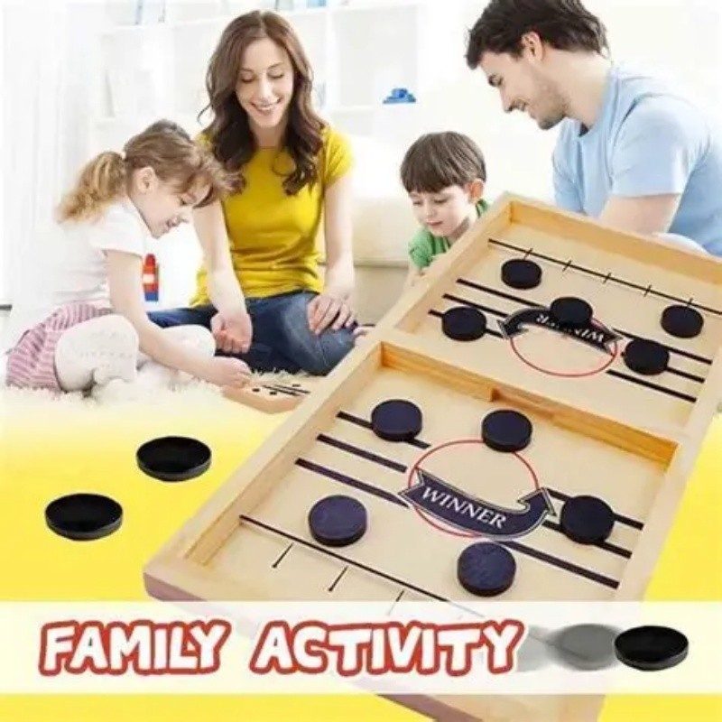 Fast Sling Puck Game Paced Desktop Winner PK Game Board Family Toys Child Gift