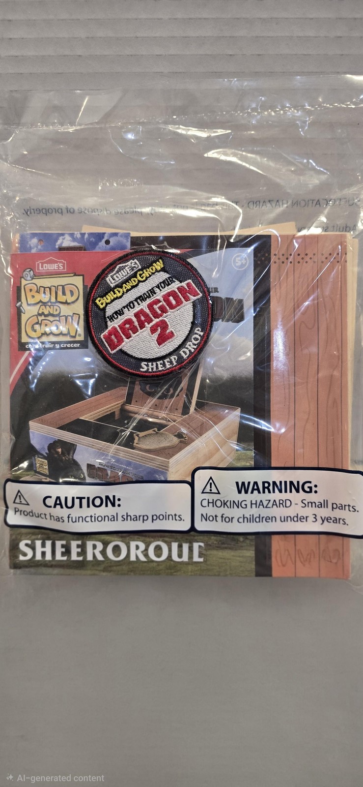 Lowe’s Build And Grow How To Train Your Dragon 2 Sheep Drop Kit Patch Brown