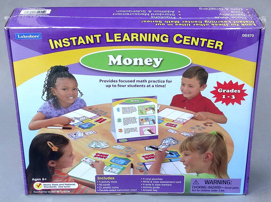 Lakeshore Instant Learning Center Money Math Coins Markers Activities NEW DD573