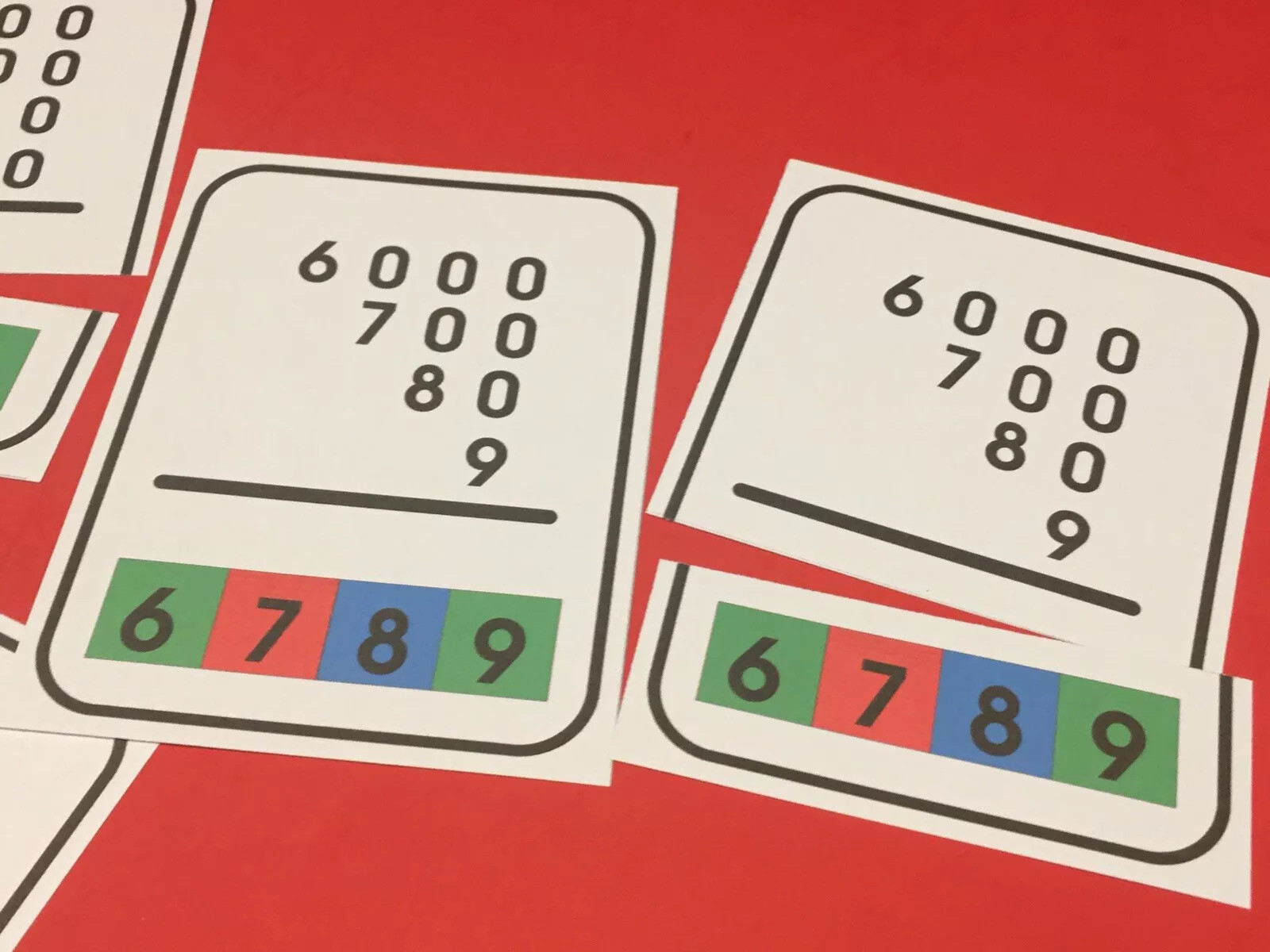 Place Value – Cards for Learning Center – Three Part Cards – Montessori