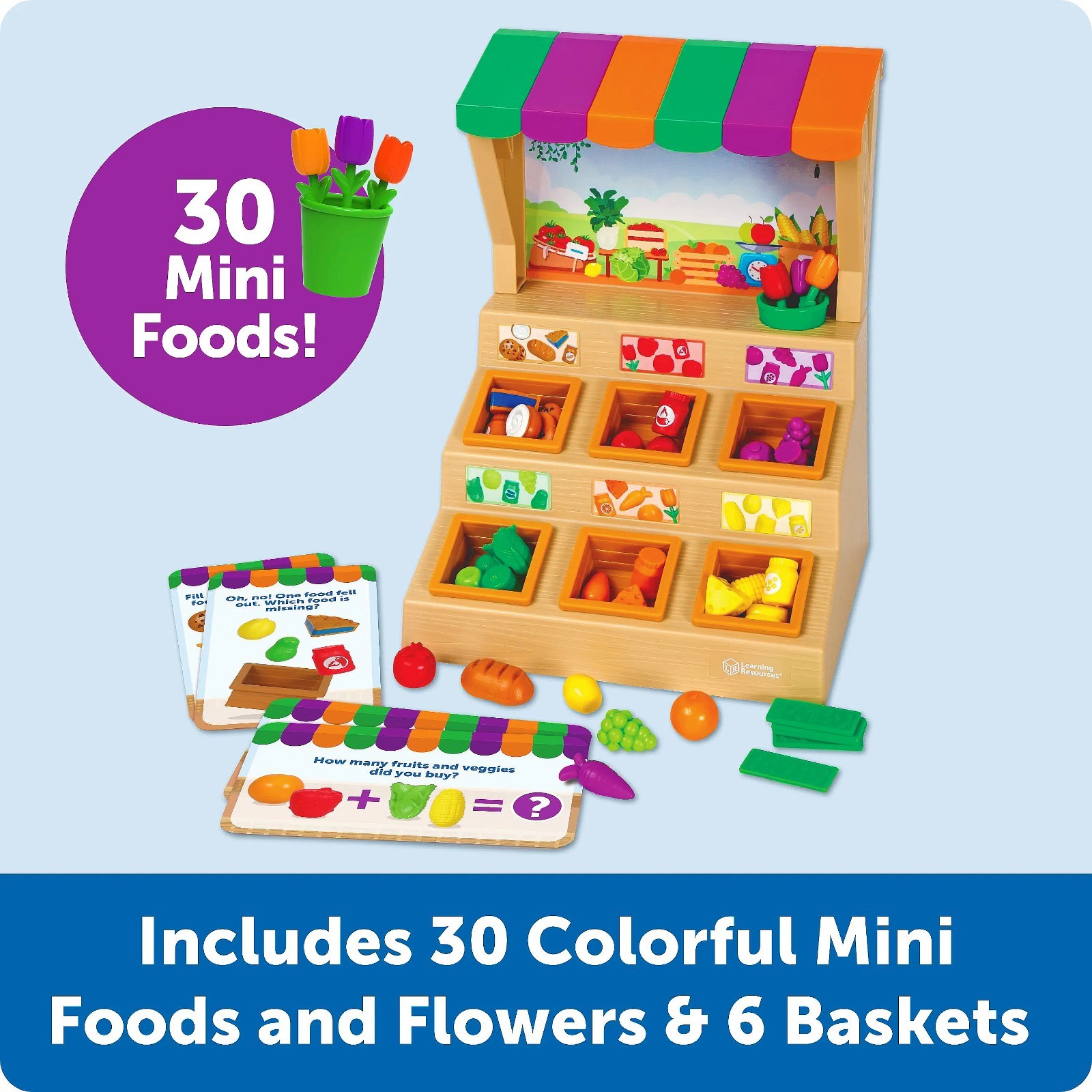 Learning Resources Mini Farmstand Sorting Set 63Pcs Educational Colorful Fun Toy