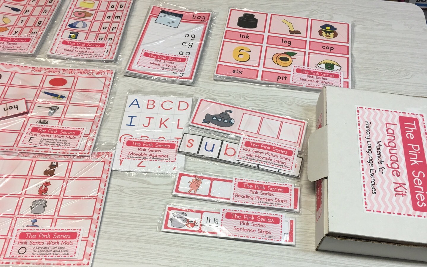 The Pink Series – Language Kit – (16) Montessori Materials for Primary Language