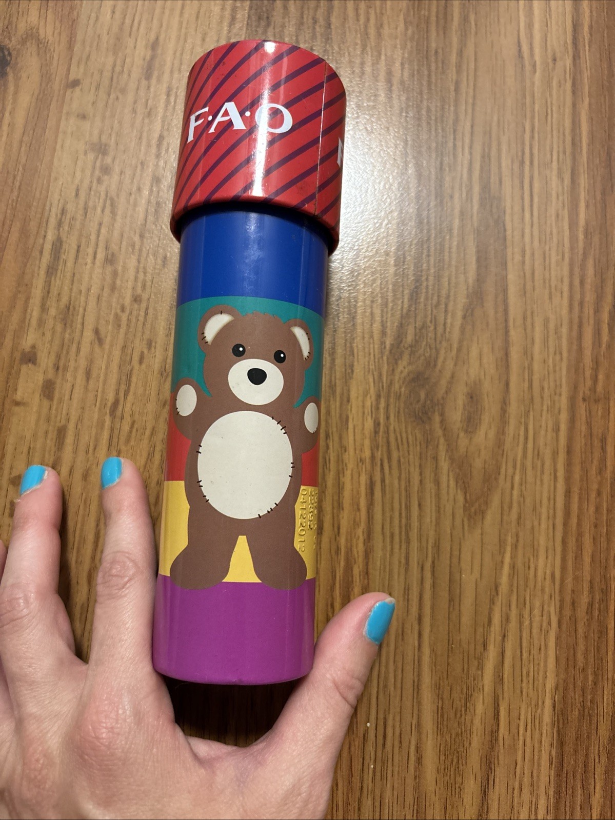 FAO Schwarz Kaleidoscope Metal Plastic Beads Child’s Toy