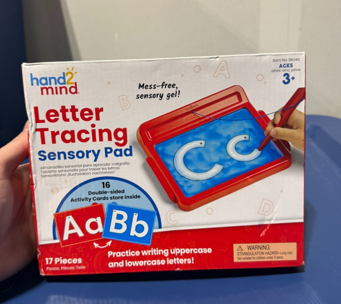 Hand2mind Letter Tracing Sensory Pad Learning Toy (Read Below)