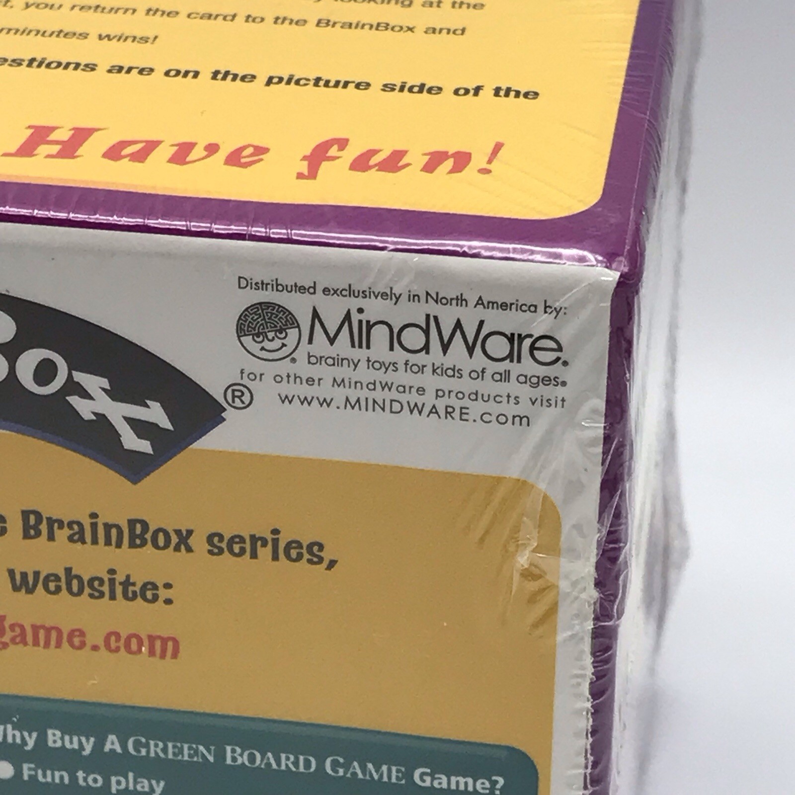 BrainBox My First ABC Memory Recall Game Ages 4+ Sealed Green Board Game