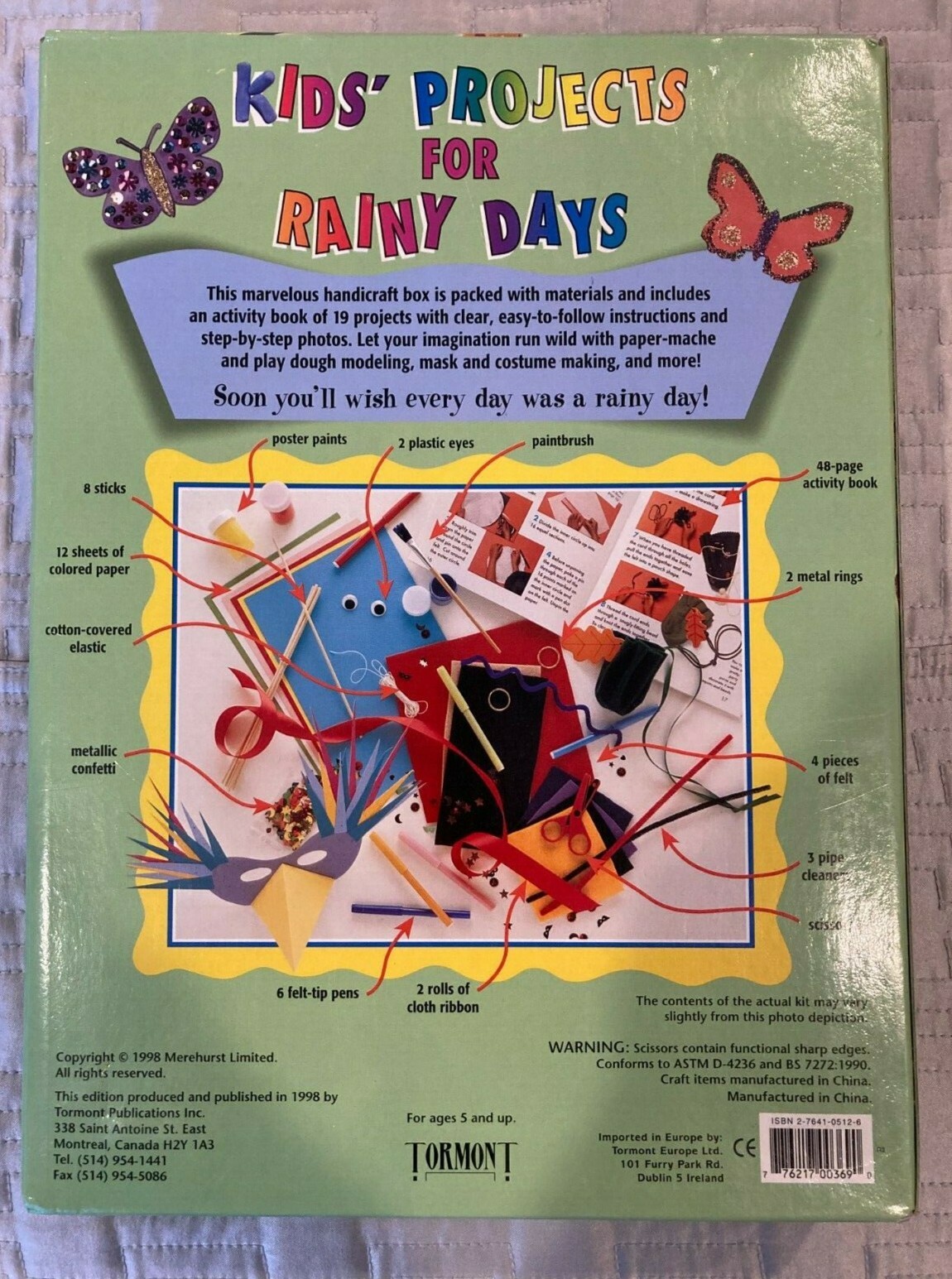 UNUSED IN BOX: Kids Projects for Rainy Days – 19 projects, incl. all materials