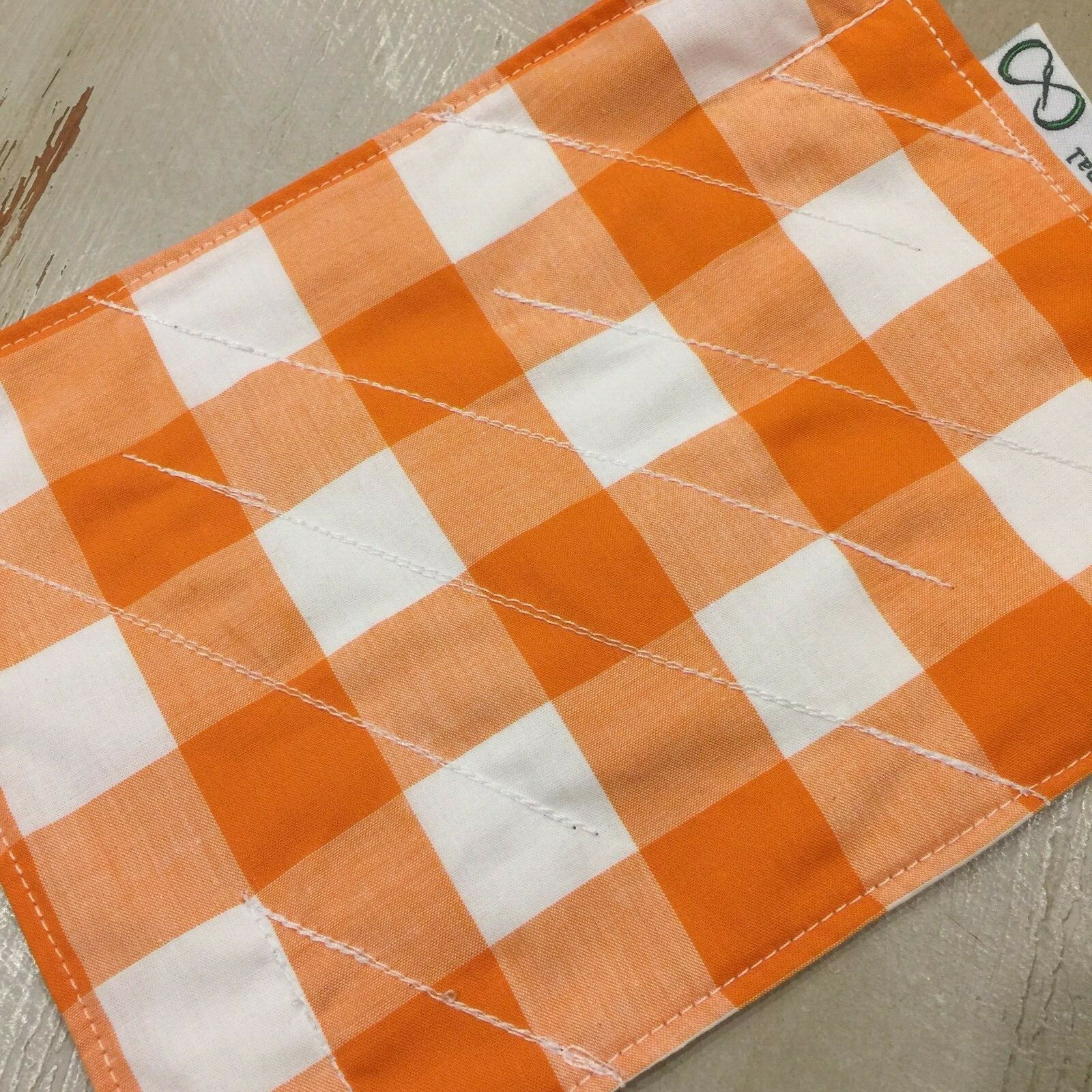 Marble Maze, Fabric, Puzzle, Sensory Learning Aid, Tactile, ADHD, Orange Gingham