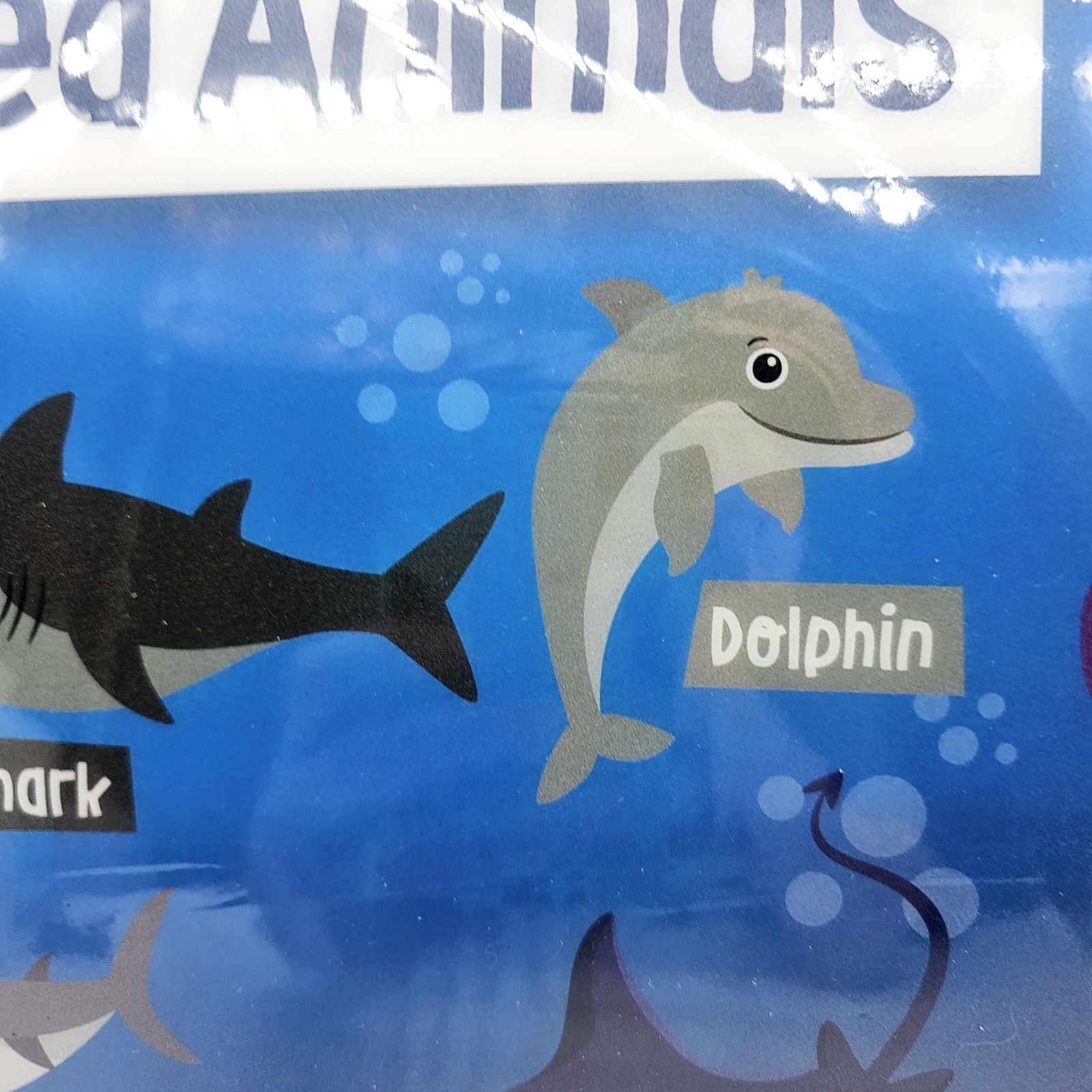 Set Of Four Merka Kids Reusable Placemats Animals Sea Farm Home Wild 17.5″ x 12″